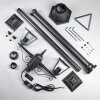 Naofe Kandelaber Schwarz, Silber, 2-flammig