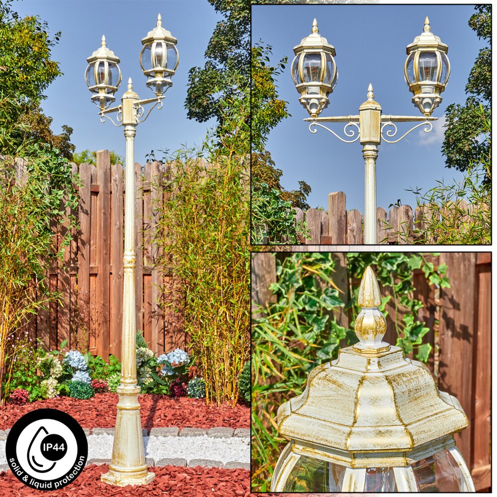 Lentua Kandelaber Gold, Weiß, 2-flammig main product photo