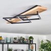 Pompu Deckenleuchte LED Naturfarben, Schwarz, 1-flammig