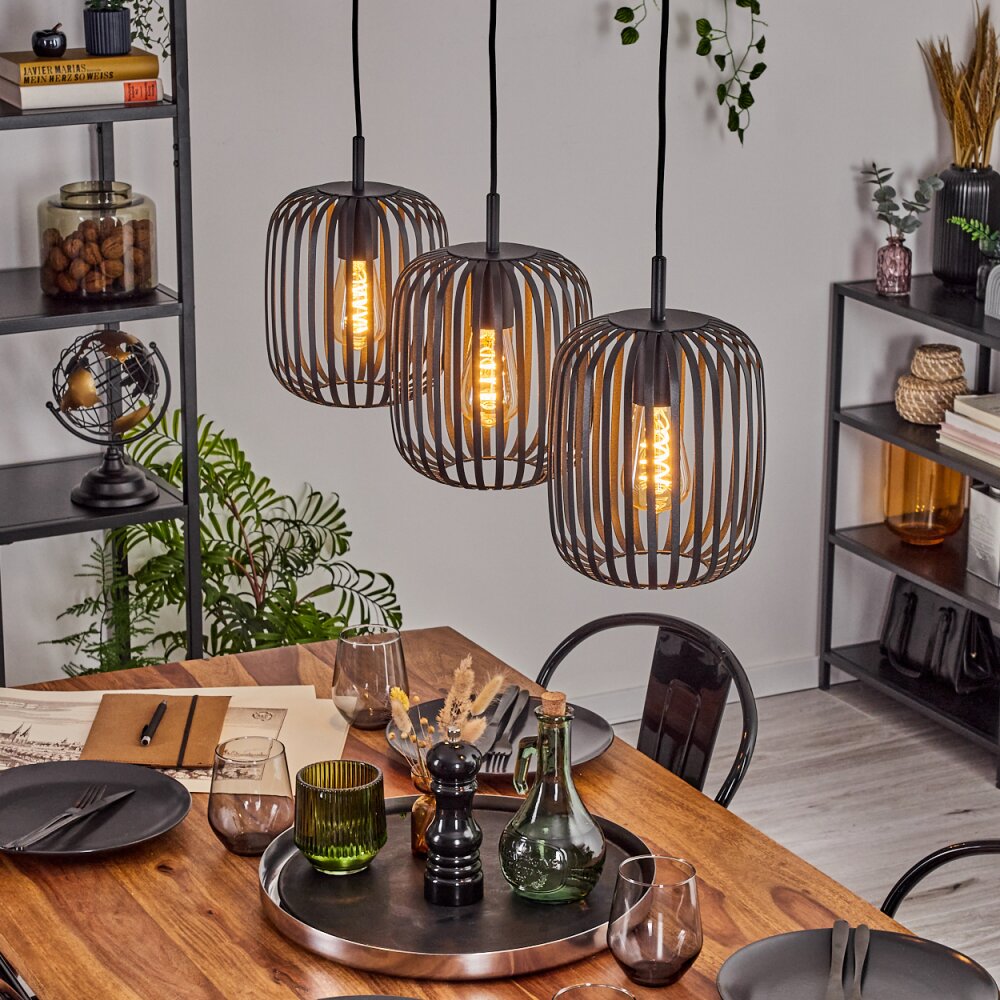 Bystrup Hängeleuchte Schwarz, 3-flammig main product photo