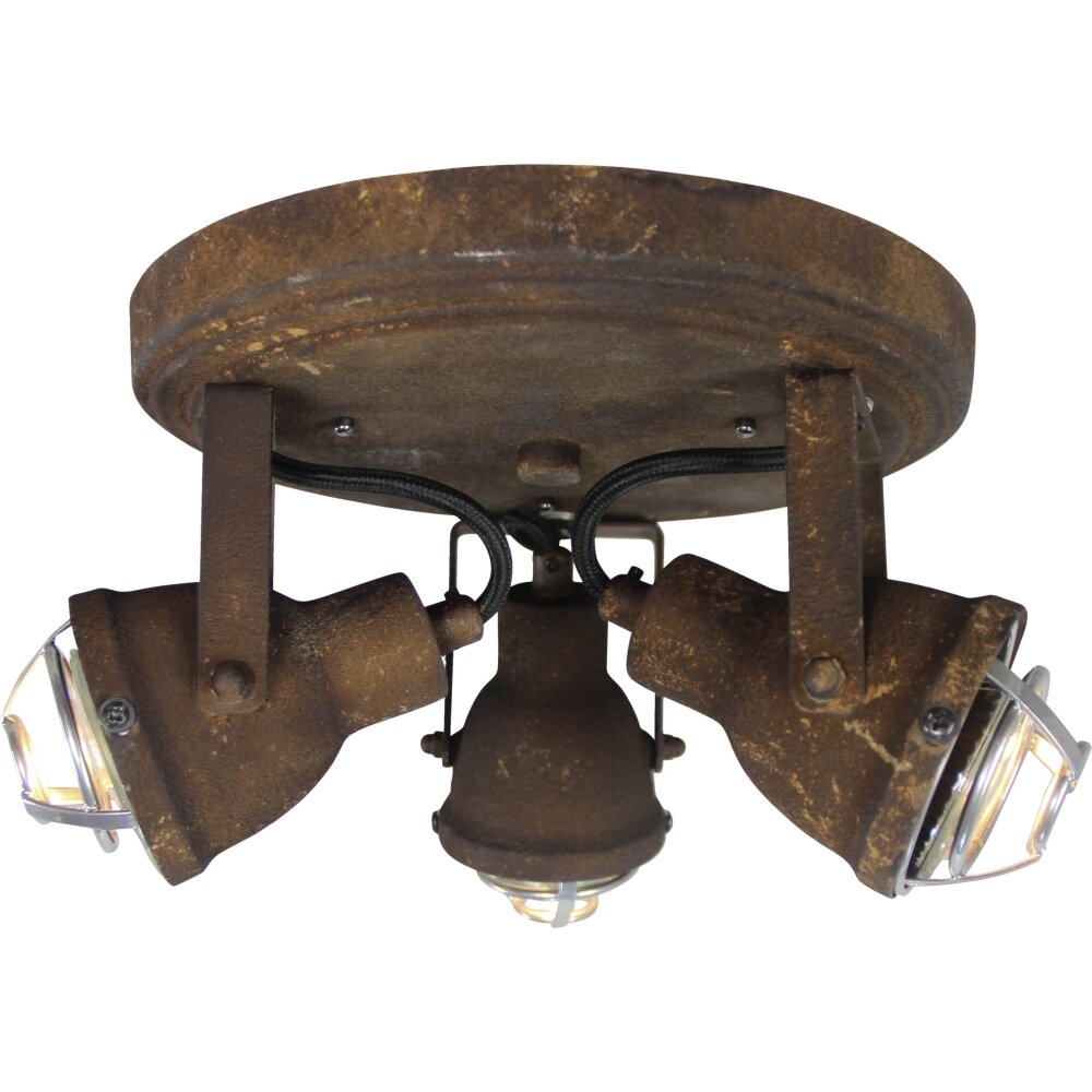 Brilliant Leuchten Bente Spotrondell Rostfarben, 3-flammig main product photo