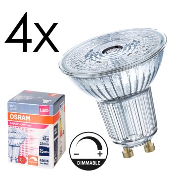 LED GU10 4er Set 3,4 Watt 4000 Kelvin 230 Lumen LED GU10 4er Set 3,4 Watt 4000 Kelvin 230 Lumen