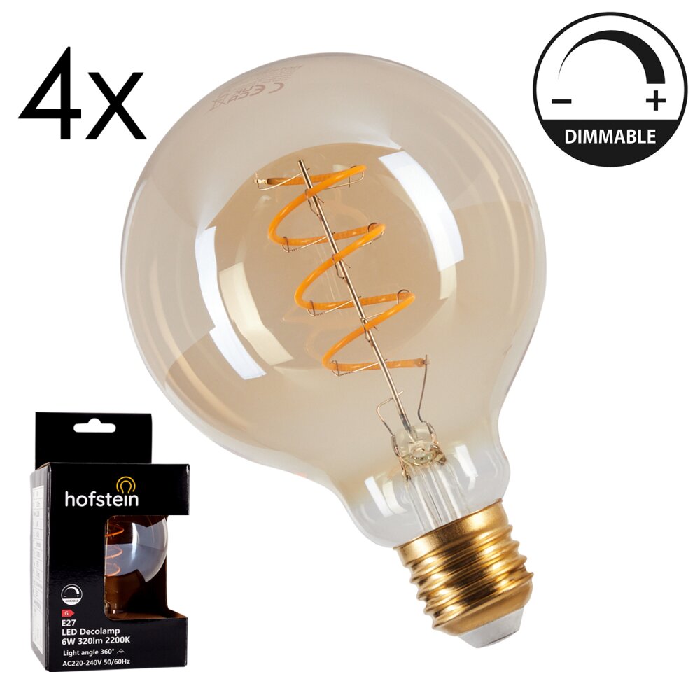 LED E27 4er Set 6 Watt 2200 Kelvin 320 Lumen main product photo