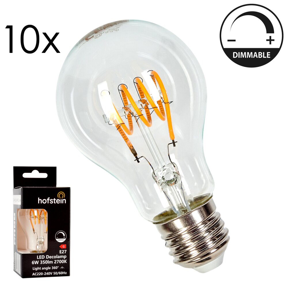 LED E27 10er Set 6 Watt 2700 Kelvin 350 Lumen main product photo