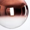 Gastor Hängeleuchte Glas 25 cm Klar, Kupferfarben, 1-flammig