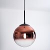 Gastor Hängeleuchte Glas 25 cm Klar, Kupferfarben, 1-flammig