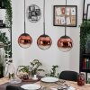 Gastor Hängeleuchte Glas 20 cm Klar, Kupferfarben, 3-flammig