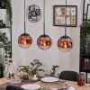 Gastor Hängeleuchte Glas 20 cm Klar, Kupferfarben, 3-flammig