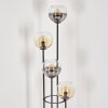 Koyoto Stehleuchte Glas 15 cm Holz hell, Schwarz, 4-flammig