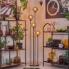 Gastor Stehleuchte Glas 15 cm Holz hell, Schwarz, 4-flammig
