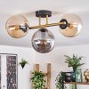 Gastor Deckenleuchte Glas 15 cm Gold, Schwarz, 3-flammig