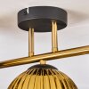 Koyoto Deckenleuchte Glas 15 cm Gold, Schwarz, 3-flammig