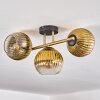 Koyoto Deckenleuchte Glas 15 cm Gold, Schwarz, 3-flammig