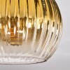 Koyoto Deckenleuchte Glas 15 cm Gold, Schwarz, 3-flammig
