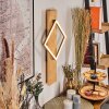 Pompu Wandleuchte LED Naturfarben, Schwarz, 1-flammig