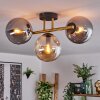 Gastor Deckenleuchte Glas 15 cm Gold, Schwarz, 3-flammig