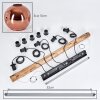 Ripoll Pendelleuchte Glas 15 cm Naturfarben, Schwarz, 5-flammig