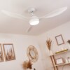Follseland Deckenventilator LED Weiß, 1-flammig, Fernbedienung