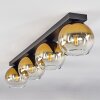 Koyoto Deckenleuchte Glas 15 cm Gold, Klar, 4-flammig