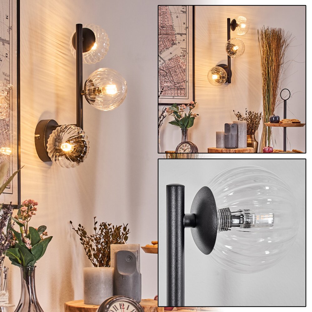Chehalis Wandleuchte Glas 10 cm Klar, 3-flammig main product photo