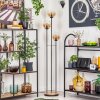 Gastor Stehleuchte Glas 15 cm Holz hell, Schwarz, 3-flammig