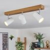 Gesteira Deckenleuchte Chrom, Holzoptik, 3-flammig