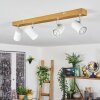Gesteira Deckenleuchte Chrom, Holzoptik, 4-flammig
