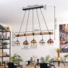 Koyoto Pendelleuchte Glas 15 cm Naturfarben, Schwarz, 5-flammig