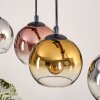 Koyoto Pendelleuchte Glas 15 cm Naturfarben, Schwarz, 5-flammig