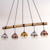 Koyoto Pendelleuchte Glas 15 cm Naturfarben, Schwarz, 5-flammig
