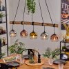 Koyoto Pendelleuchte Glas 15 cm Naturfarben, Schwarz, 5-flammig