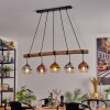 Koyoto Pendelleuchte Glas 15 cm Naturfarben, Schwarz, 5-flammig