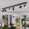 Gesteira Deckenleuchte Naturfarben, Schwarz, 6-flammig