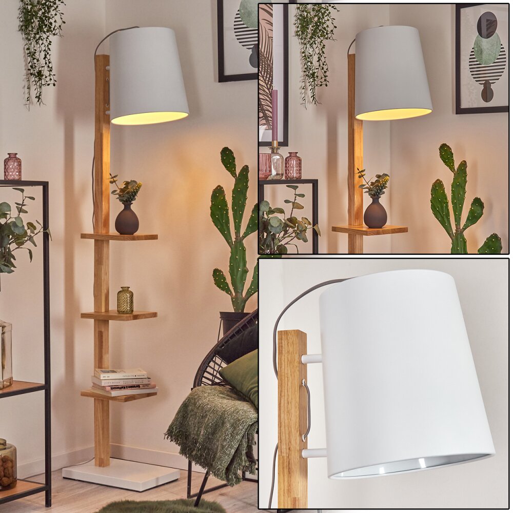 Kelan Stehleuchte Naturfarben, Weiß, 1-flammig main product photo