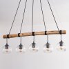 Ripoll Pendelleuchte Glas 15 cm Naturfarben, Schwarz, 5-flammig