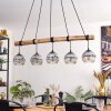 Ripoll Pendelleuchte Glas 15 cm Naturfarben, Schwarz, 5-flammig