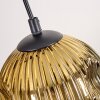 Ripoll Pendelleuchte Glas 15 cm Naturfarben, Schwarz, 5-flammig