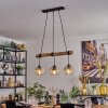 Ripoll Pendelleuchte Glas 15 cm Naturfarben, Schwarz, 3-flammig