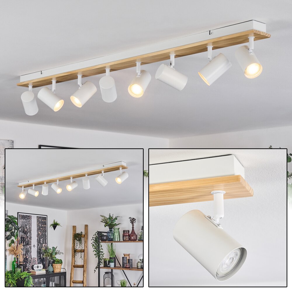 Gesteira Deckenleuchte Naturfarben, Weiß, 8-flammig main product photo