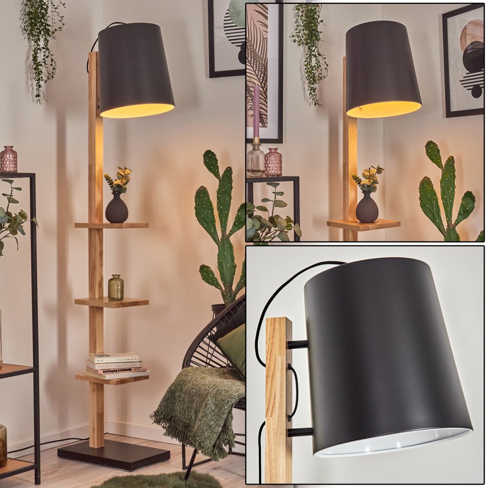 Kelan Stehleuchte Naturfarben, Schwarz, 1-flammig main product photo