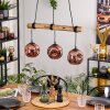 Ripoll Pendelleuchte Glas 15 cm Naturfarben, Schwarz, 3-flammig