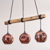 Ripoll Pendelleuchte Glas 15 cm Naturfarben, Schwarz, 3-flammig