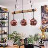 Ripoll Pendelleuchte Glas 15 cm Naturfarben, Schwarz, 3-flammig