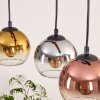 Koyoto Pendelleuchte Glas 15 cm Naturfarben, Schwarz, 3-flammig