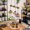 Koyoto Pendelleuchte Glas 15 cm Naturfarben, Schwarz, 3-flammig