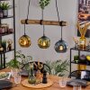 Ripoll Pendelleuchte Glas 15 cm Naturfarben, Schwarz, 3-flammig