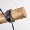 Ripoll Pendelleuchte Glas 15 cm Naturfarben, Schwarz, 5-flammig