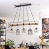 Ripoll Pendelleuchte Glas 15 cm Naturfarben, Schwarz, 5-flammig