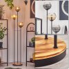 Koyoto Stehleuchte Glas 15 cm Holz hell, Schwarz, 3-flammig
