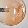 Chehalis Wandleuchte Glas 15 cm Bernsteinfarben, Rauchfarben, 3-flammig